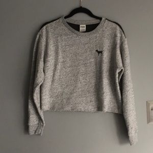 VS Pink Cut Sweatshirt Mesh Detail on Back XS